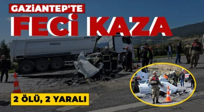 Tır ile otomobilin çarpıştığı kazada 2 kişi öldü, 2 kişi ağır yaralandı
