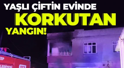 Yaşlı çiftin evinde çıkan yangın maddi hasara yol açtı