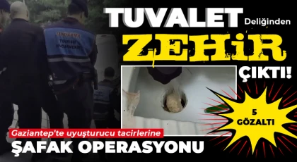 Gaziantep'te uyuşturucu tacirlerine şafak operasyonu: 5 gözaltı
