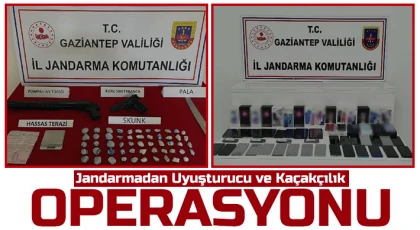 Jandarmadan uyuşturucu ve kaçakçılık operasyonu