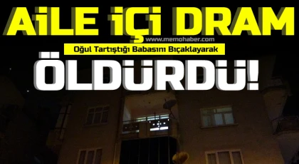 Tartıştığı babasını bıçaklayarak öldürdü