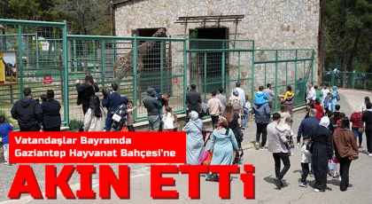 Vatandaşlar bayramda Gaziantep Hayvanat Bahçesi'ne akın etti