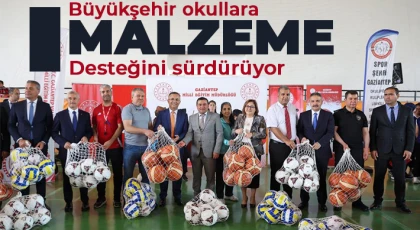 Büyükşehir okullara malzeme desteğini sürdürüyor