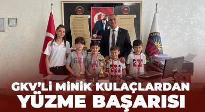 GKV’li minik kulaçlardan yüzme başarısı
