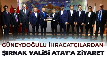 Güneydoğulu ihracatçılardan Şırnak Valisi Atay'a ziyaret