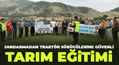 Jandarmadan traktör sürücülerine güvenli tarım eğitimi