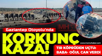 Kontrolden çıkan tır köprüden uçtu: 2 ölü