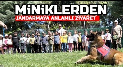 Miniklerden jandarmaya anlamlı ziyaret