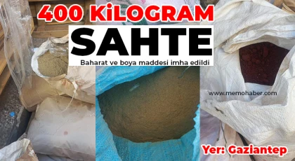 400 kilogram sahte baharat ve boya maddesi imha edildi