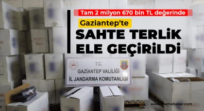 Gaziantep'te 2 milyon 670 bin TL değerinde sahte terlik ele geçirildi