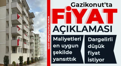 Gazikonut'ta fiyat açıklaması