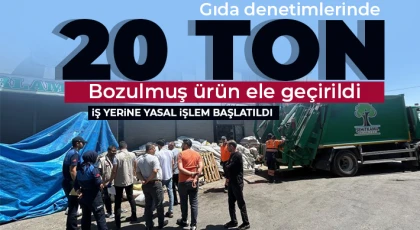 Gıda denetimlerinde 20 ton bozulmuş ürün ele geçirildi