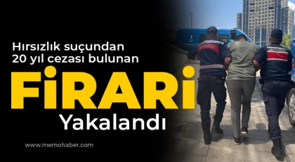 Hırsızlık suçundan 20 yıl cezası bulunan firari yakalandı