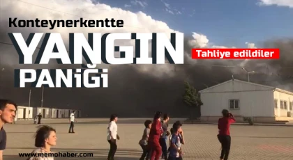 Konteynerkentte yangın paniği 