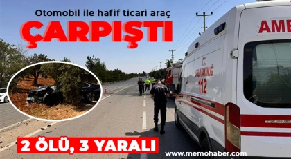 Otomobil ile hafif ticari araç çarpıştı: 2 ölü, 3 yaralı