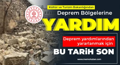 Bakanlıktan Gaziantep’e Deprem Yardımı