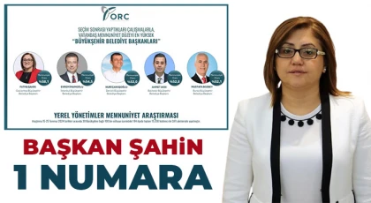Fatma Şahin, Türkiye'nin en beğenilen büyükşehir belediye başkanı seçildi
