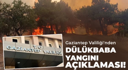 Gaziantep Valiliği'nden Dülükbaba Yangını Açıklaması!
