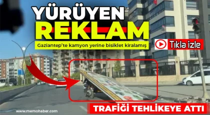 Gaziantep'te kamyon yerine bisiklet kiralamış