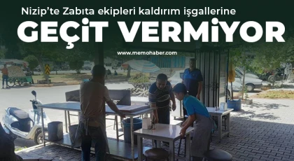 Nizip’te Zabıta ekipleri kaldırım işgallerine geçit vermiyor