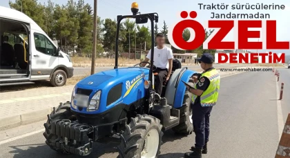 Traktör sürücülerine Jandarmadan özel denetim