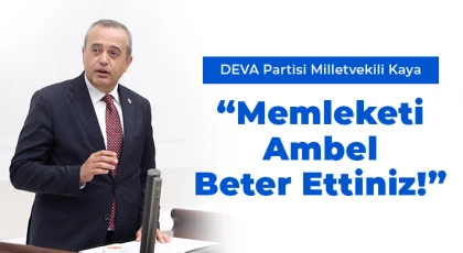 DEVA Milletvekili Kaya: 'Memleketi ambel beter ettiniz!'