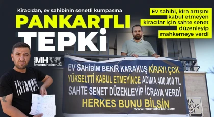 Ev sahibinden kiracılara binlerce liralık sahte senetle kumpas iddiası