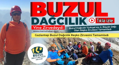 Gaziantep Buzul Dağcılık Reşko Zirvesini Tamamladı