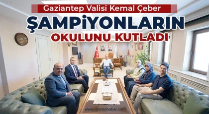 Gaziantep Valisi Kemal Çeber Şampiyonların Okulunu Kutladı