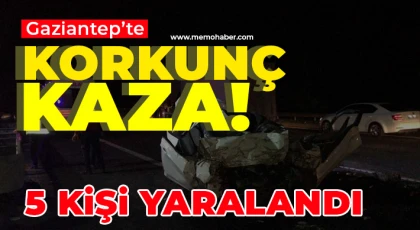 Gaziantep''te kaza! 5 kişi yaralandı