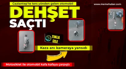 Motosiklet ile otomobil kafa kafaya çarpıştı 