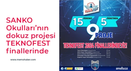 SANKO Okulları’nın dokuz projesi TEKNOFEST finallerinde
