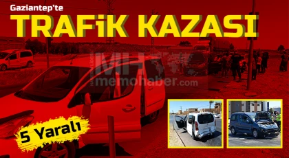 Ticari Araçların karıştığı kazada 5 kişi yaralandı!