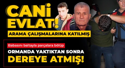 Babasını baltayla parçalara böldü! Ormanda yaktı