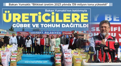 Bakan Yumaklı: Bitkisel üretim 2023 yılında 139 milyon tona yükseldi