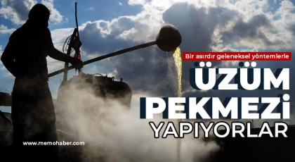 Bir asırdır geleneksel yöntemlerle üzüm pekmezi yapıyorlar