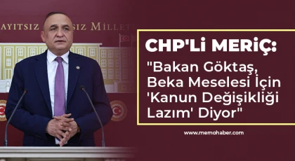 CHP'li Meriç: "Bakan Göktaş, Beka Meselesi İçin 'Kanun Değişikliği Lazım' Diyor"