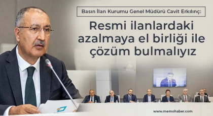 Erkılınç: Resmi ilanlardaki azalmaya el birliği ile çözüm bulmalıyız