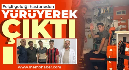 Felçli geldiği hastaneden yürüyerek çıktı