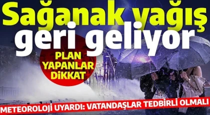 Gaziantep için ‘sarı’ kodlu yağış uyarısı