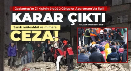  Gaziantep'te 21 kişinin öldüğü Gölgeler Apartmanı'yla ilgili karar çıktı