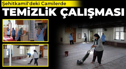 Şehitkamil'deki camilerde temizlik çalışması