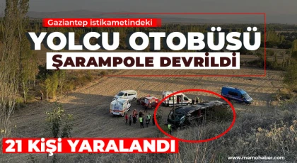 Gaziantep istikametindeki araç kaza yaptı! 21 kişi yaralandı