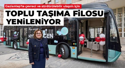 Gaziantep'te çevreci ve sürdürülebilir ulaşım için toplu taşıma filosu yenileniyor