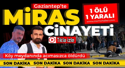 Gaziantep'te miras cinayeti! Amca öldü, yeğen yaralı