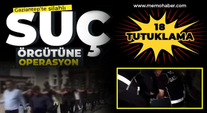 Gaziantep'te silahlı suç örgütü operasyonu: 18 tutuklama