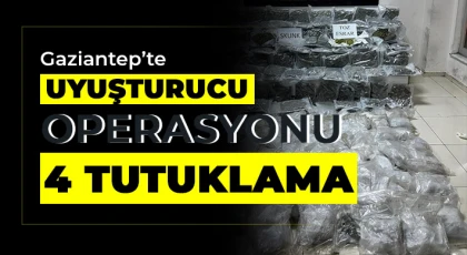 Gaziantep’te uyuşturucu operasyonları: 4 tutuklama