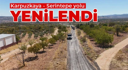 Karpuzkaya - Serintepe yolu yenilendi