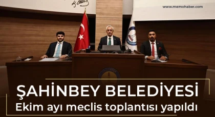 Şahinbey Belediyesi Ekim ayı meclis toplantısı yapıldı