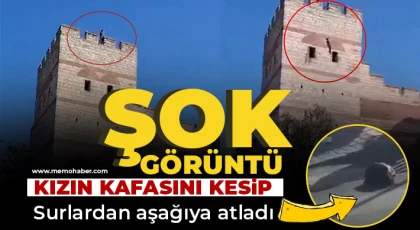 Vahşet! Kadının kafasını kesip surlardan atladı